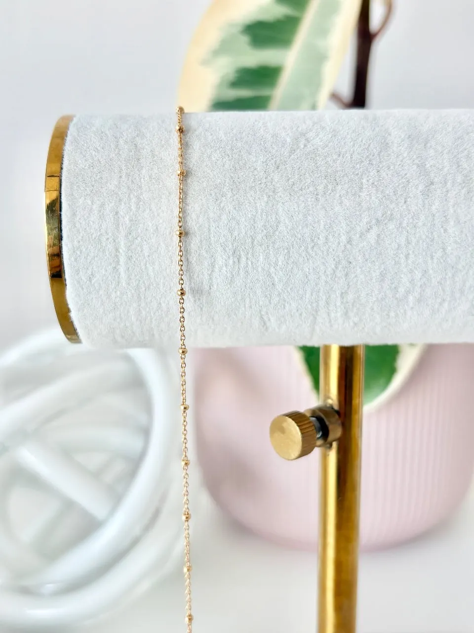 14k Gold Fill Cable Chain With Gold Satellite Balls — permanent jewellery chain