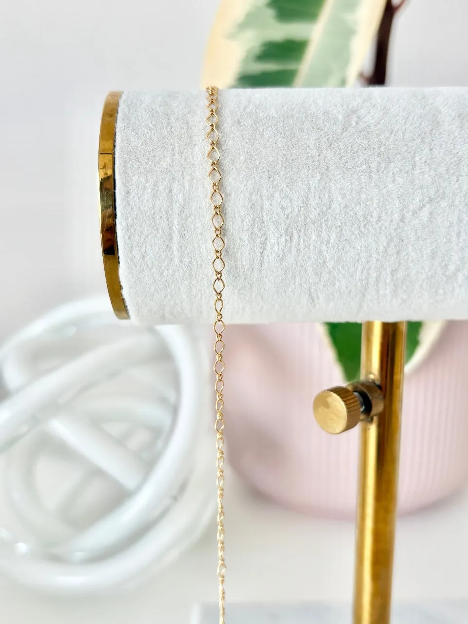 14k Gold Fill Large Diamond Figaro Chain — permanent jewellery chain