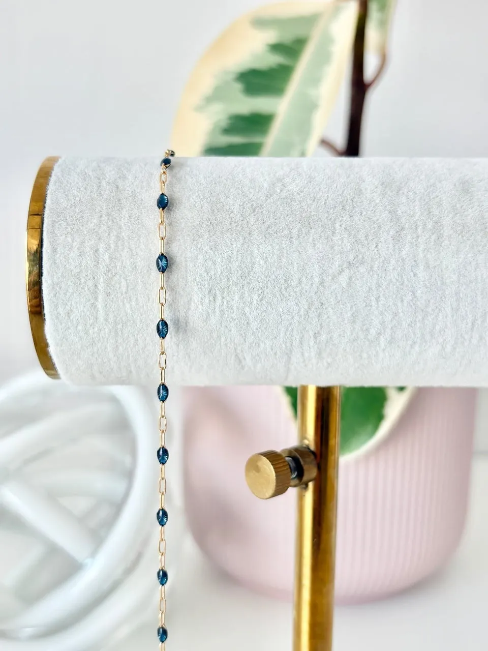 14k Gold Fill "Cobalt" Enamel Chain — permanent jewellery chain
