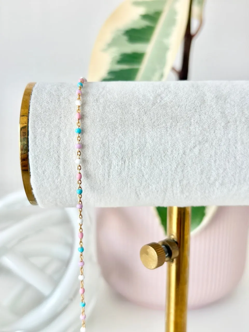 14k Gold Fill "Cotton Candy" Enamel Chain — permanent jewellery chain