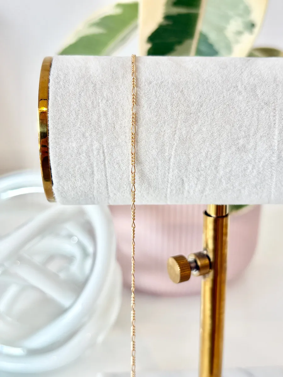 14k Gold Fill Figaro Chain — permanent jewellery chain