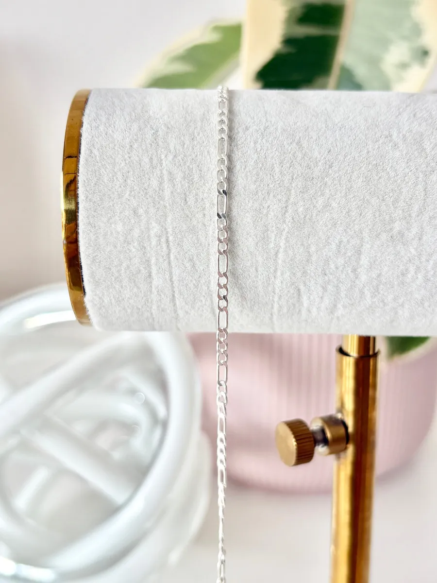 Sterling Silver Flat Figaro Chain — permanent jewellery chain