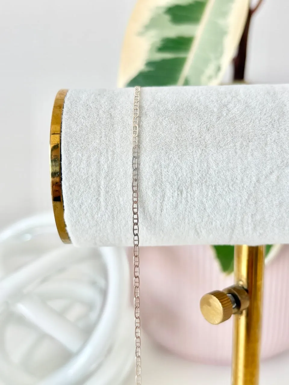 Sterling Silver Flat Mariner Chain — permanent jewellery chain