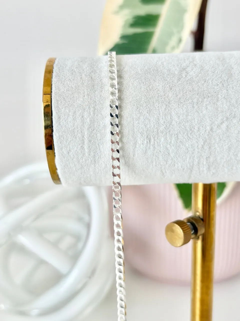 Sterling Silver Square Curb Chain — permanent jewellery chain