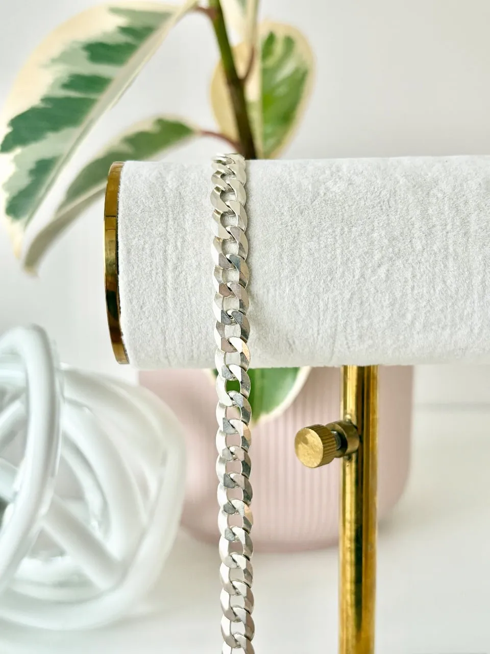Sterling Silver Heavy Curb Chain — permanent jewellery chain