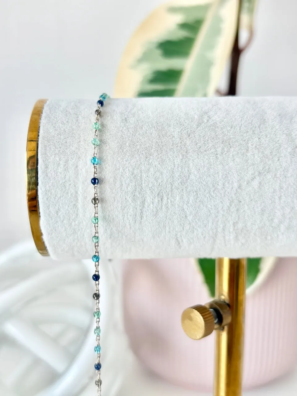 Sterling Silver "Oceans" Enamel Chain — permanent jewellery chain