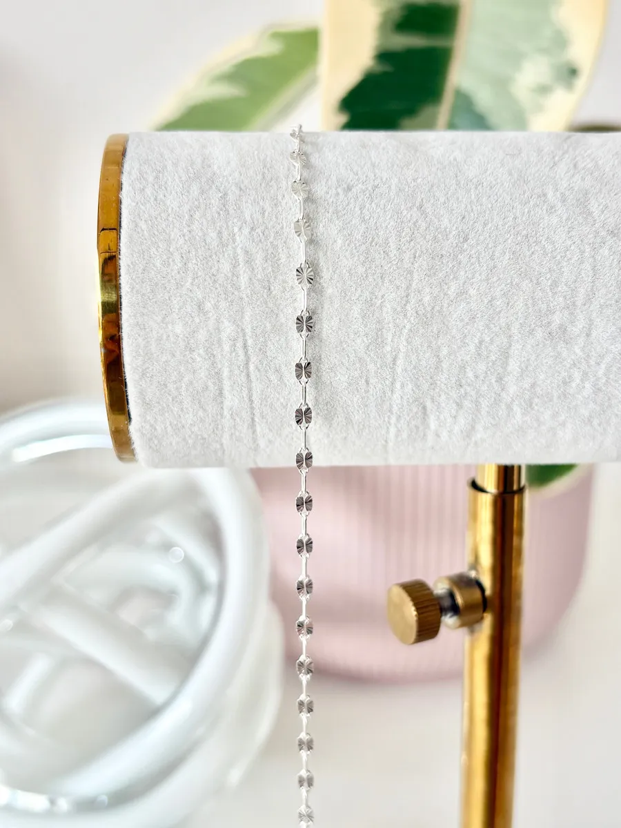 Sterling Silver Sunburst Chain — permanent jewellery chain