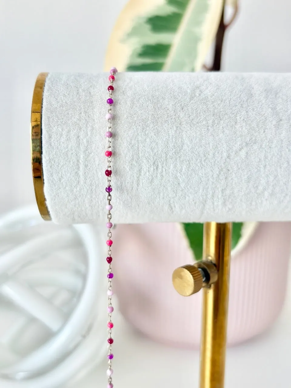 Sterling Silver "Very Berry" Enamel Chain — permanent jewellery chain