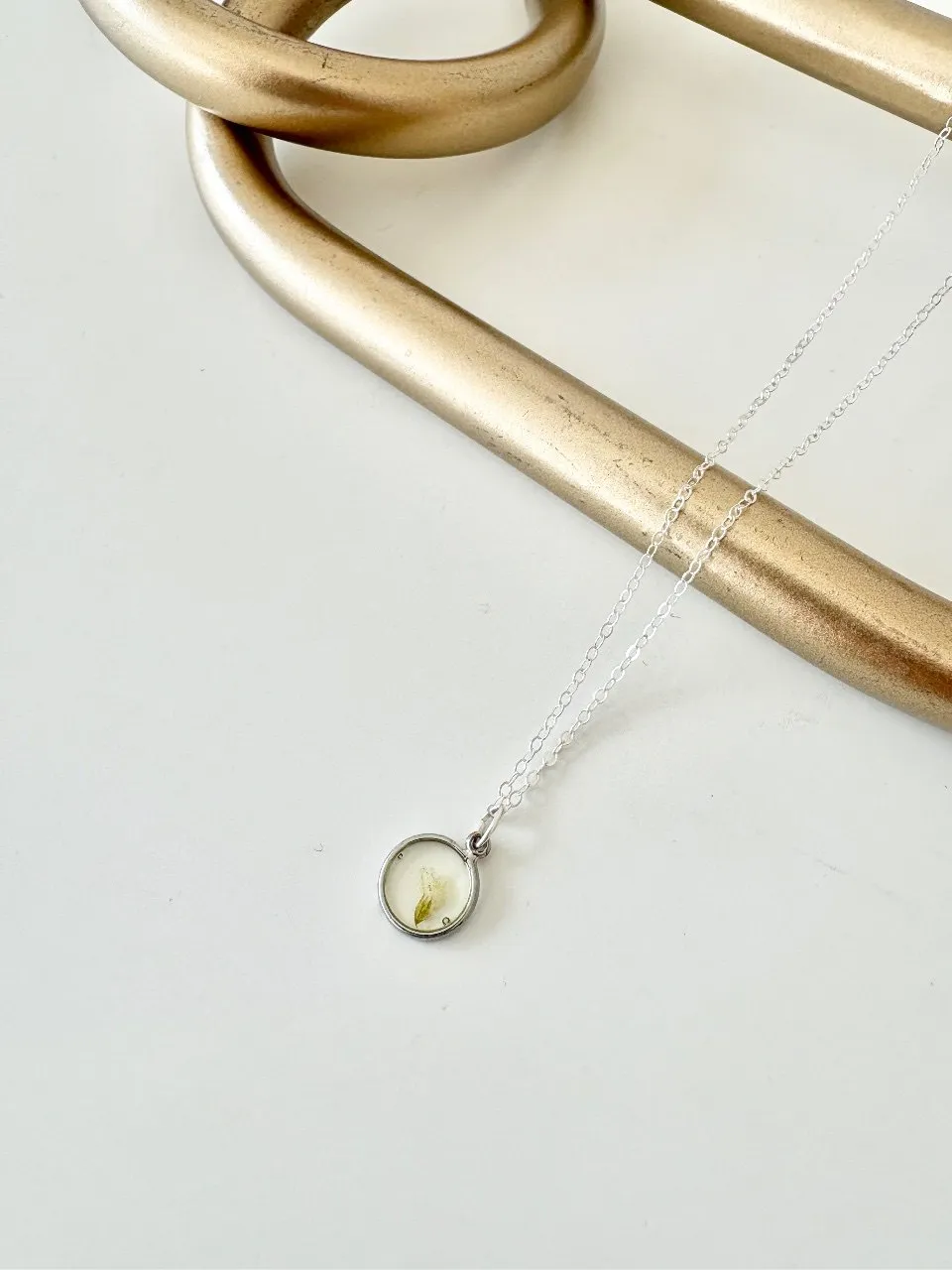 Pressed Flower Pendant Necklace — handmade by Dirty Bird Jewellery