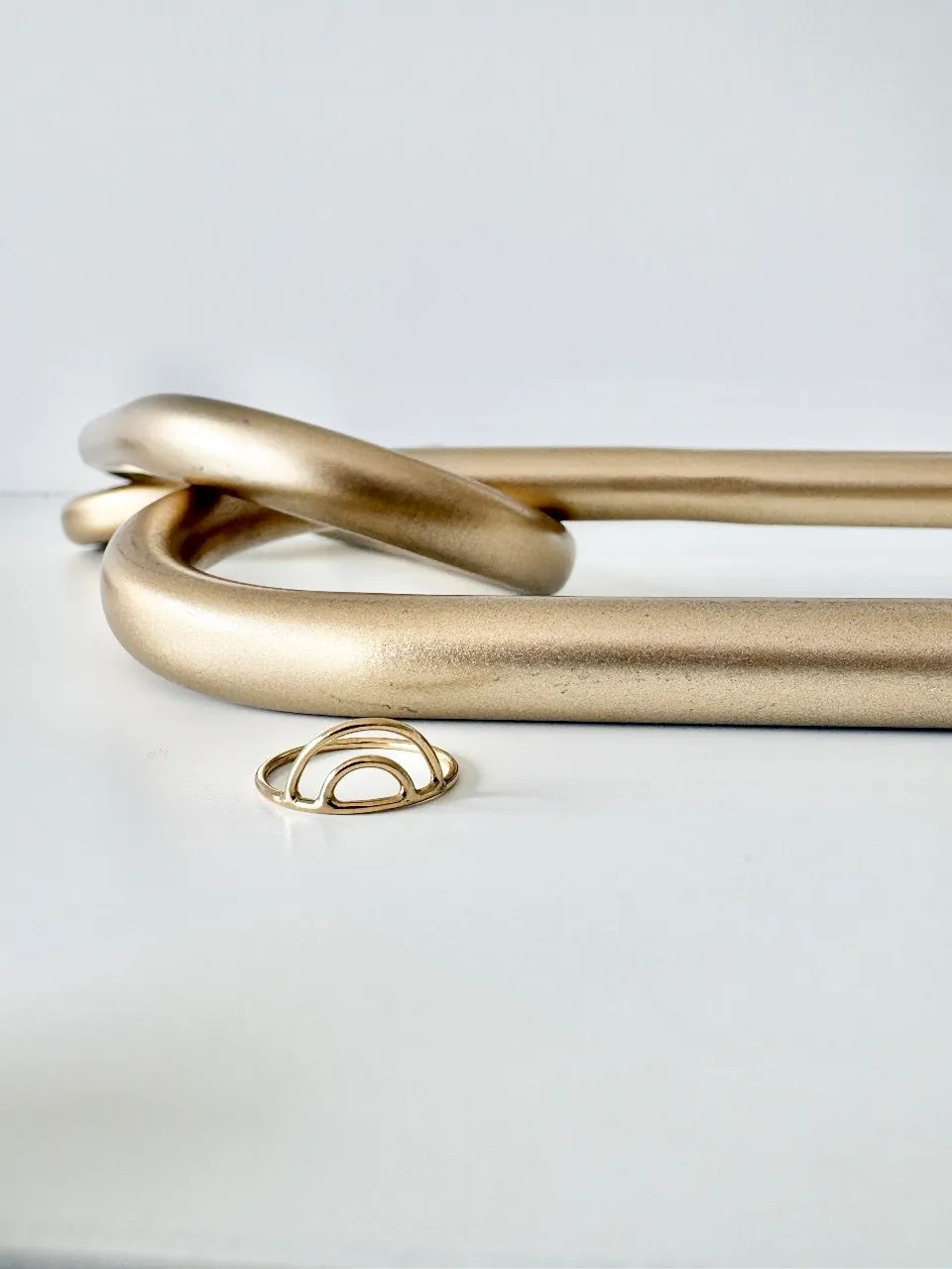 Gold Fill Rainbow Stacking Ring Size 5 — handmade by Dirty Bird Jewellery
