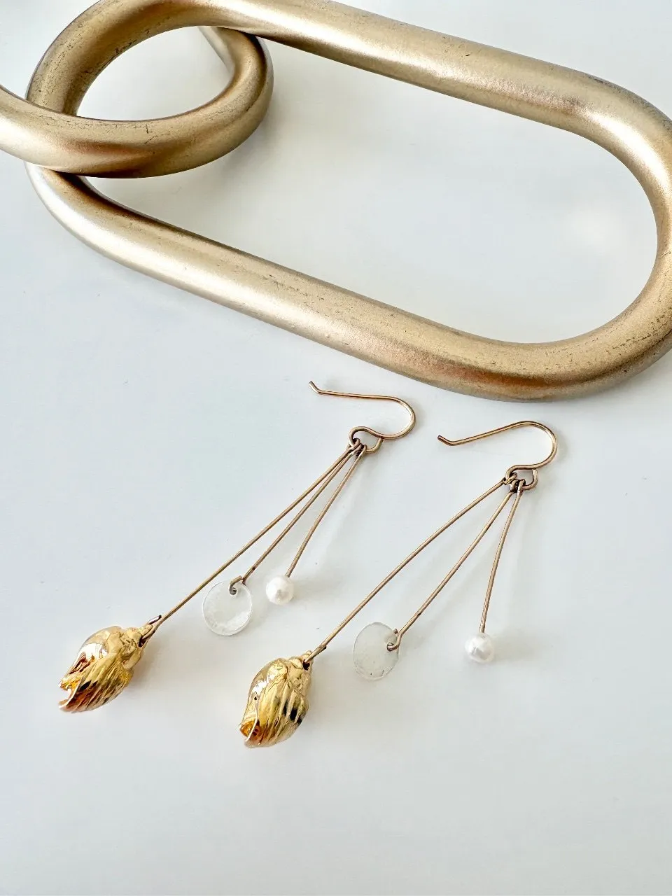 Ariel Large Drop Earrings — handmade by Dirty Bird Jewellery