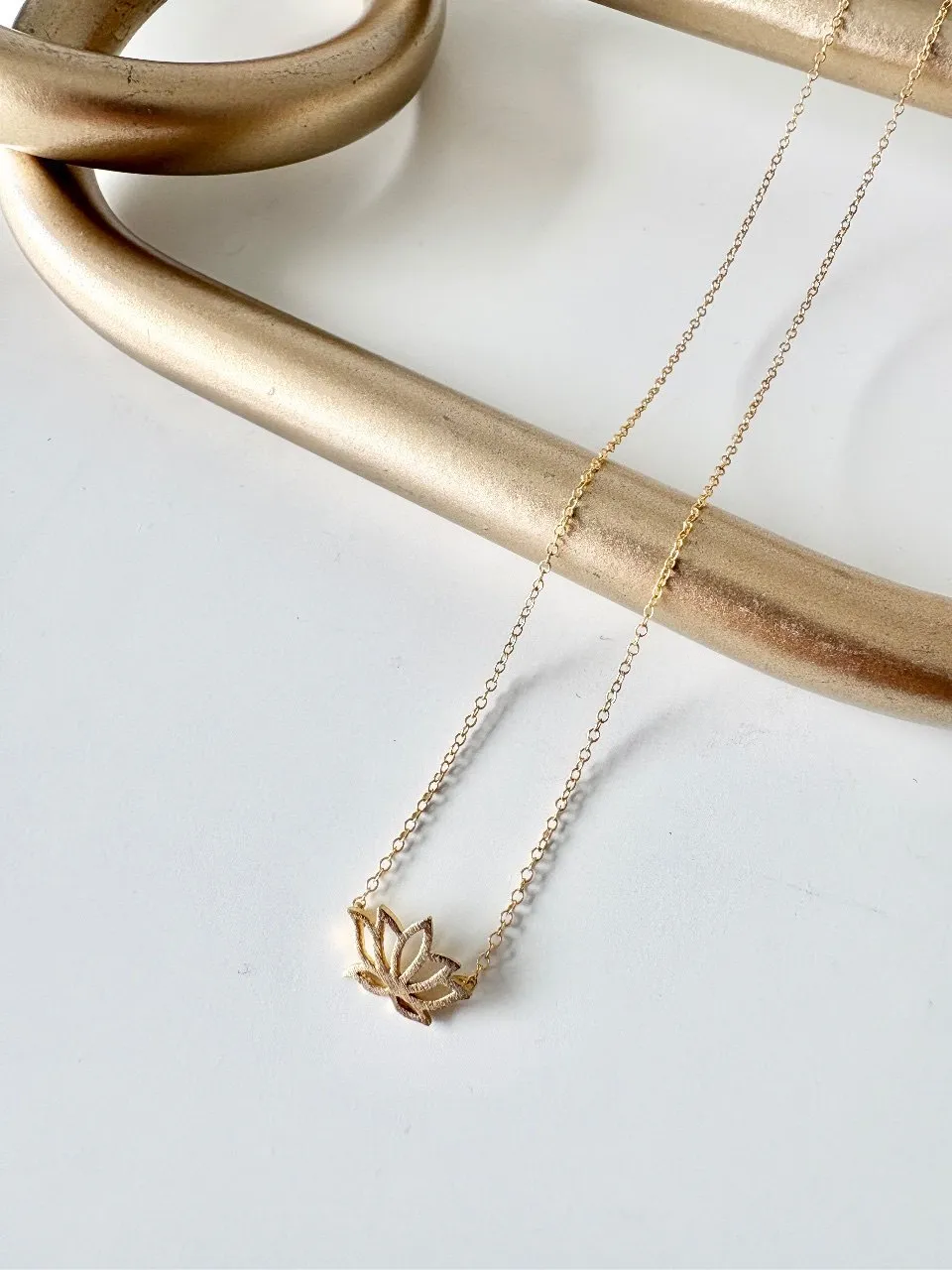 Lotus Flower Necklace — handmade by Dirty Bird Jewellery