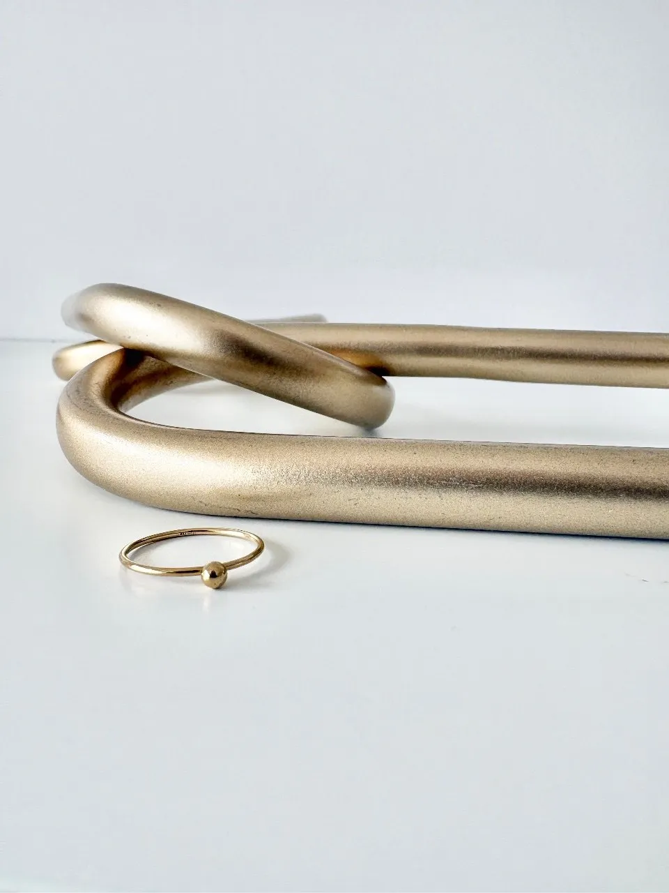 Gold Fill Ball Stacking Ring Size 5 — handmade by Dirty Bird Jewellery