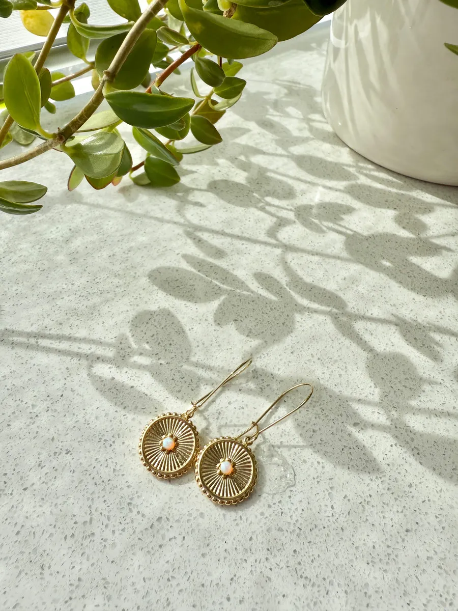 Opal Earrings — handmade by Dirty Bird Jewellery