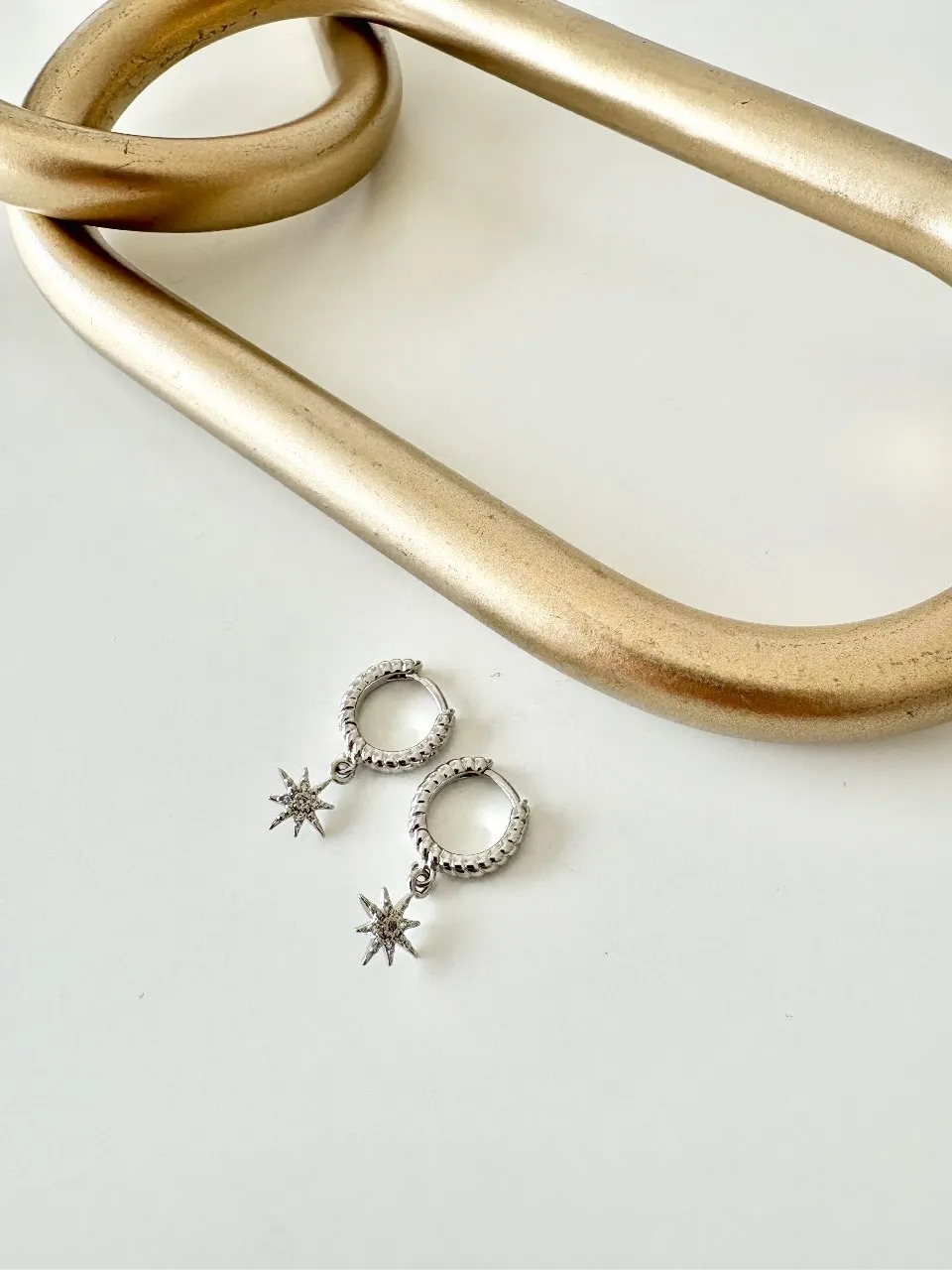 Starburst Huggie Earrings — handmade by Dirty Bird Jewellery