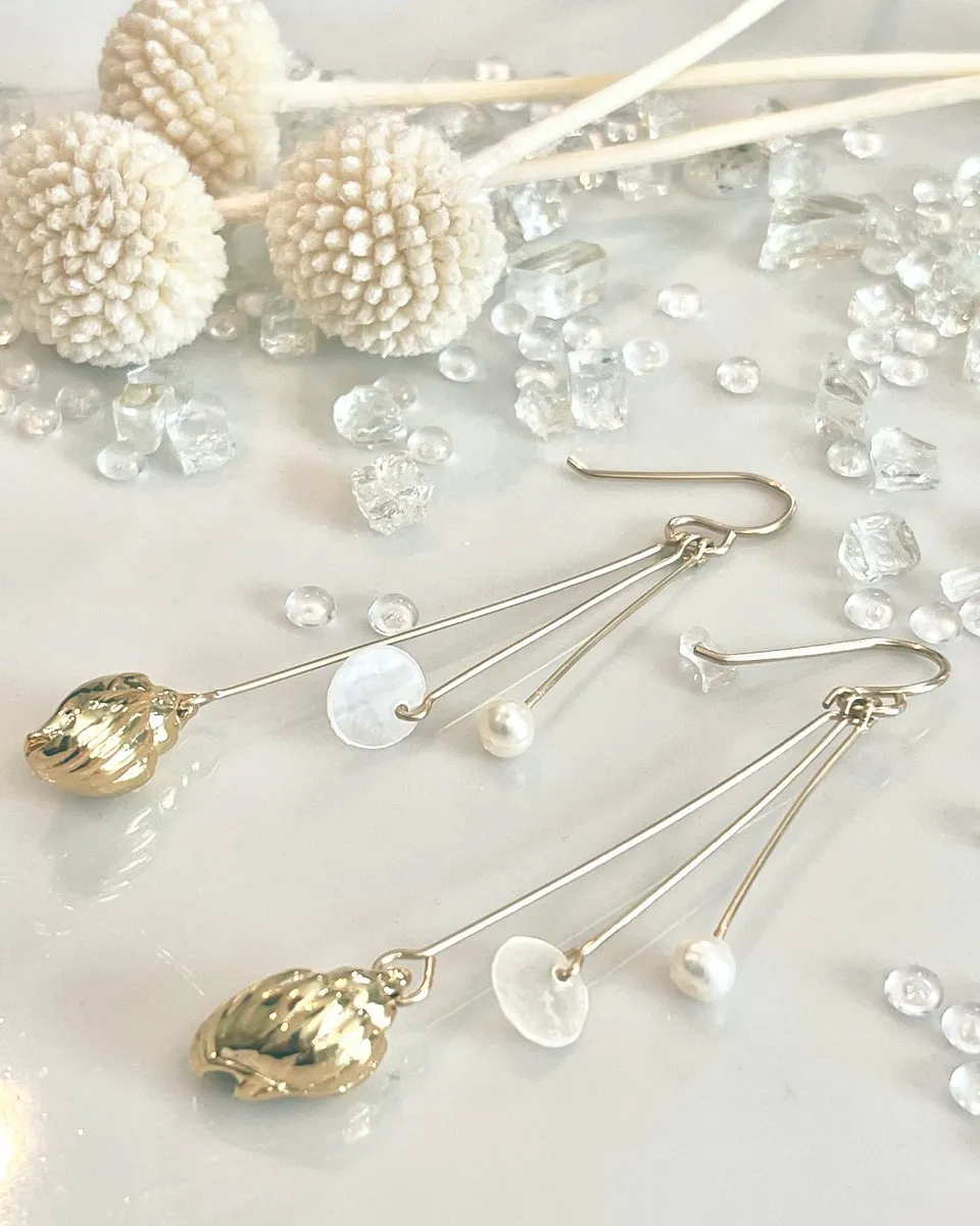 Ariel Large Drop Earrings — handmade by Dirty Bird Jewellery