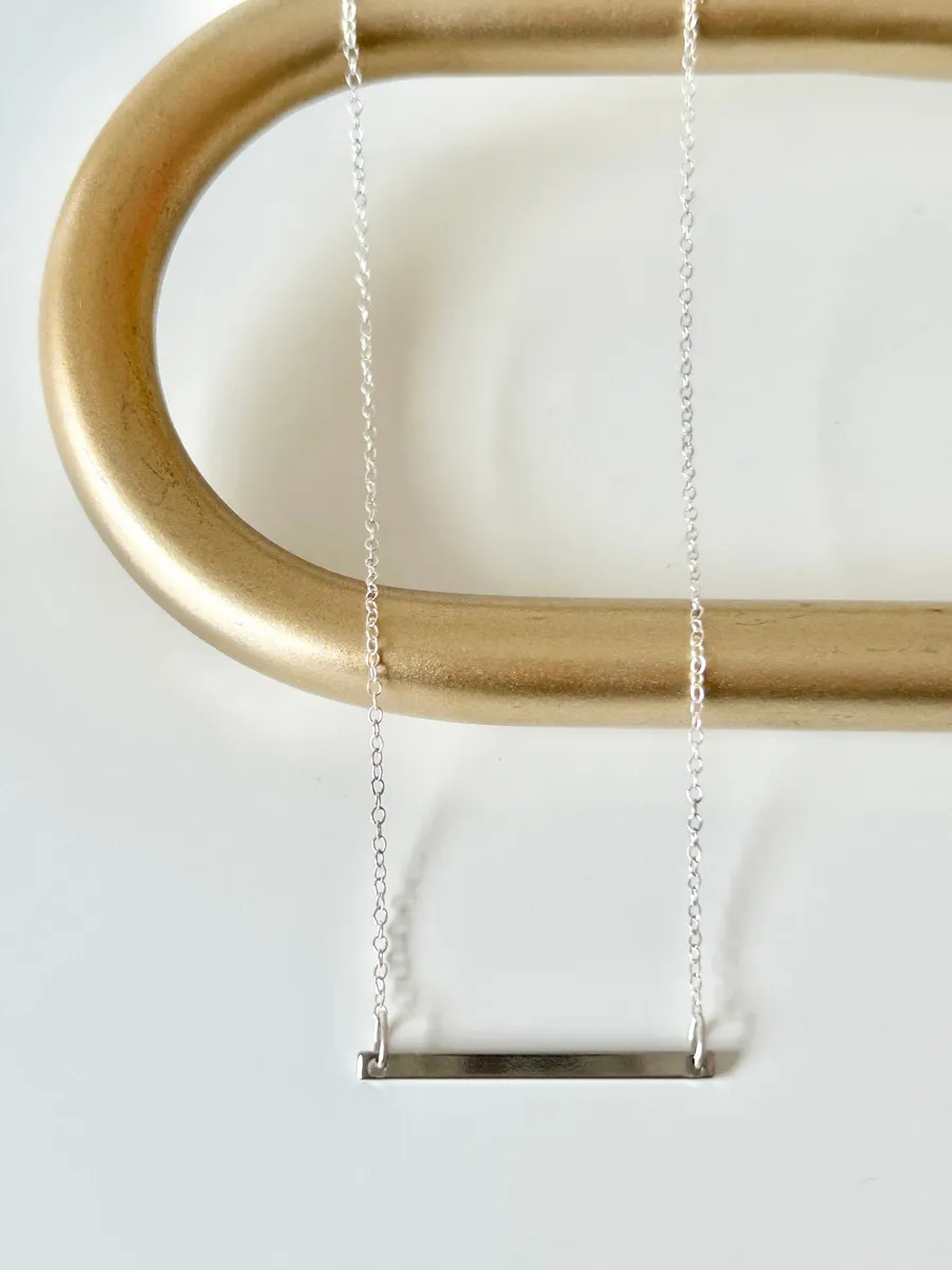 Silver Bar Necklace — handmade by Dirty Bird Jewellery