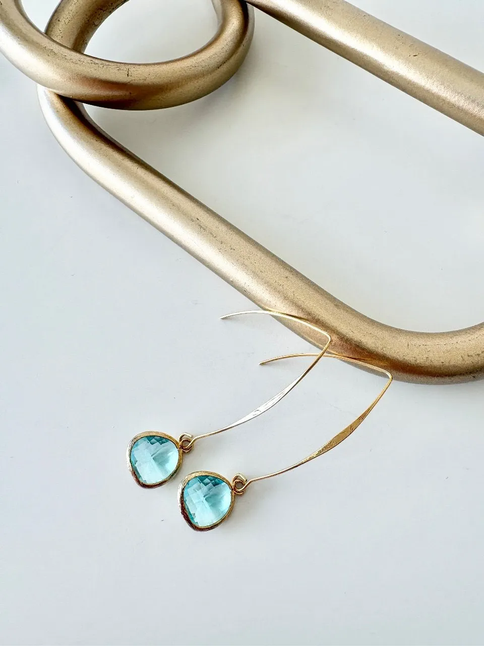 Blue Ocean Earrings — handmade by Dirty Bird Jewellery