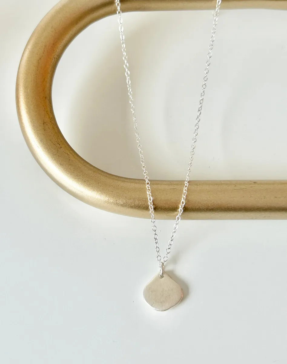Silver Textured Pendant Necklace — handmade by Dirty Bird Jewellery