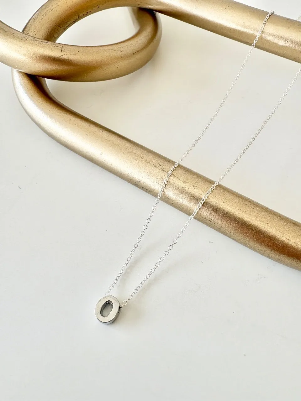 Initial O Necklace — handmade by Dirty Bird Jewellery