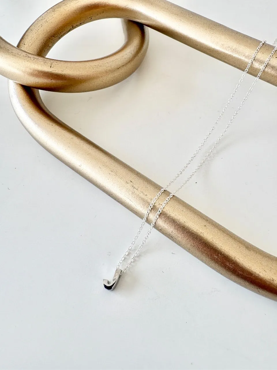 Initial J Necklace — handmade by Dirty Bird Jewellery
