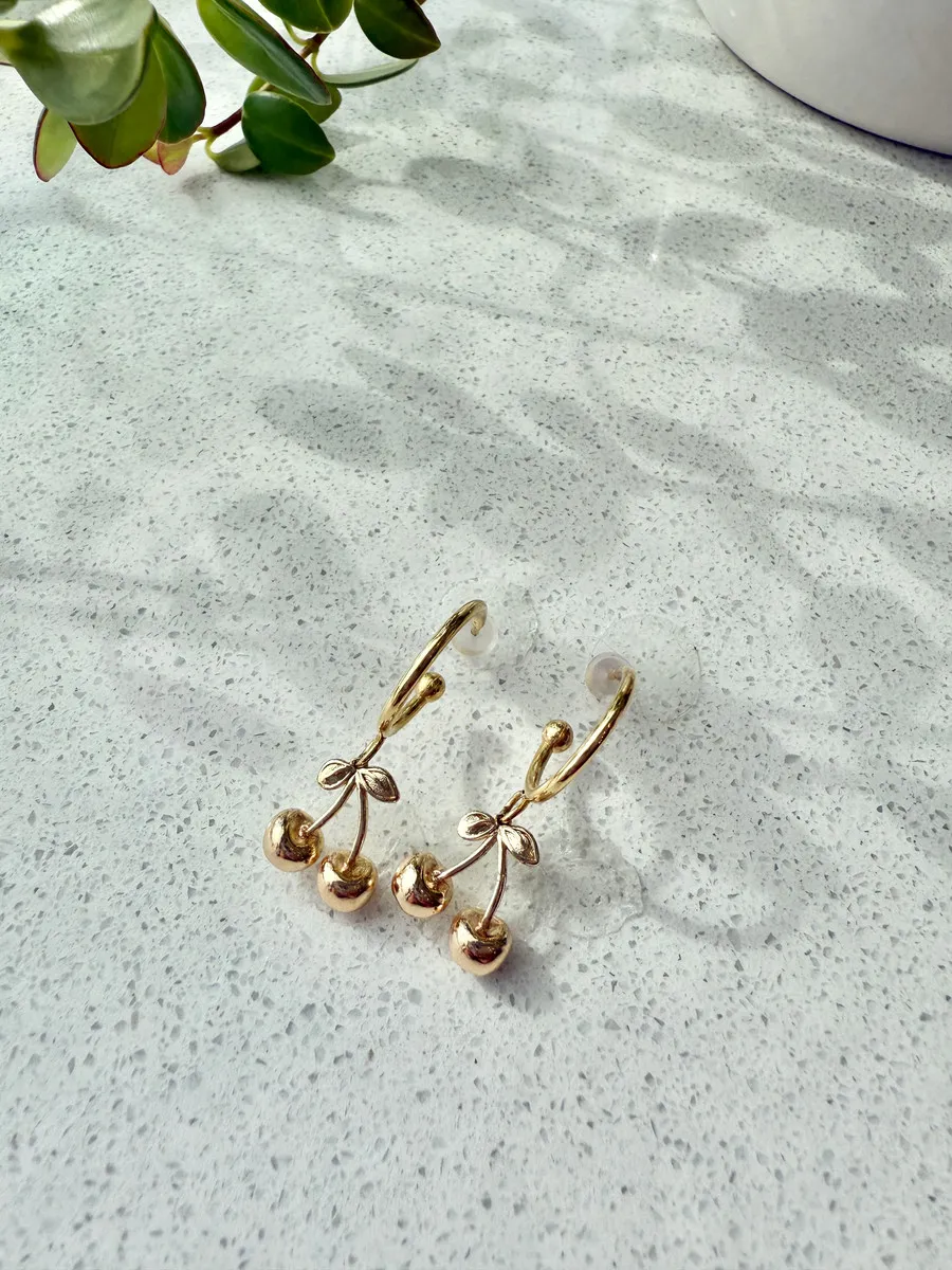 Cherry Earrings — handmade by Dirty Bird Jewellery