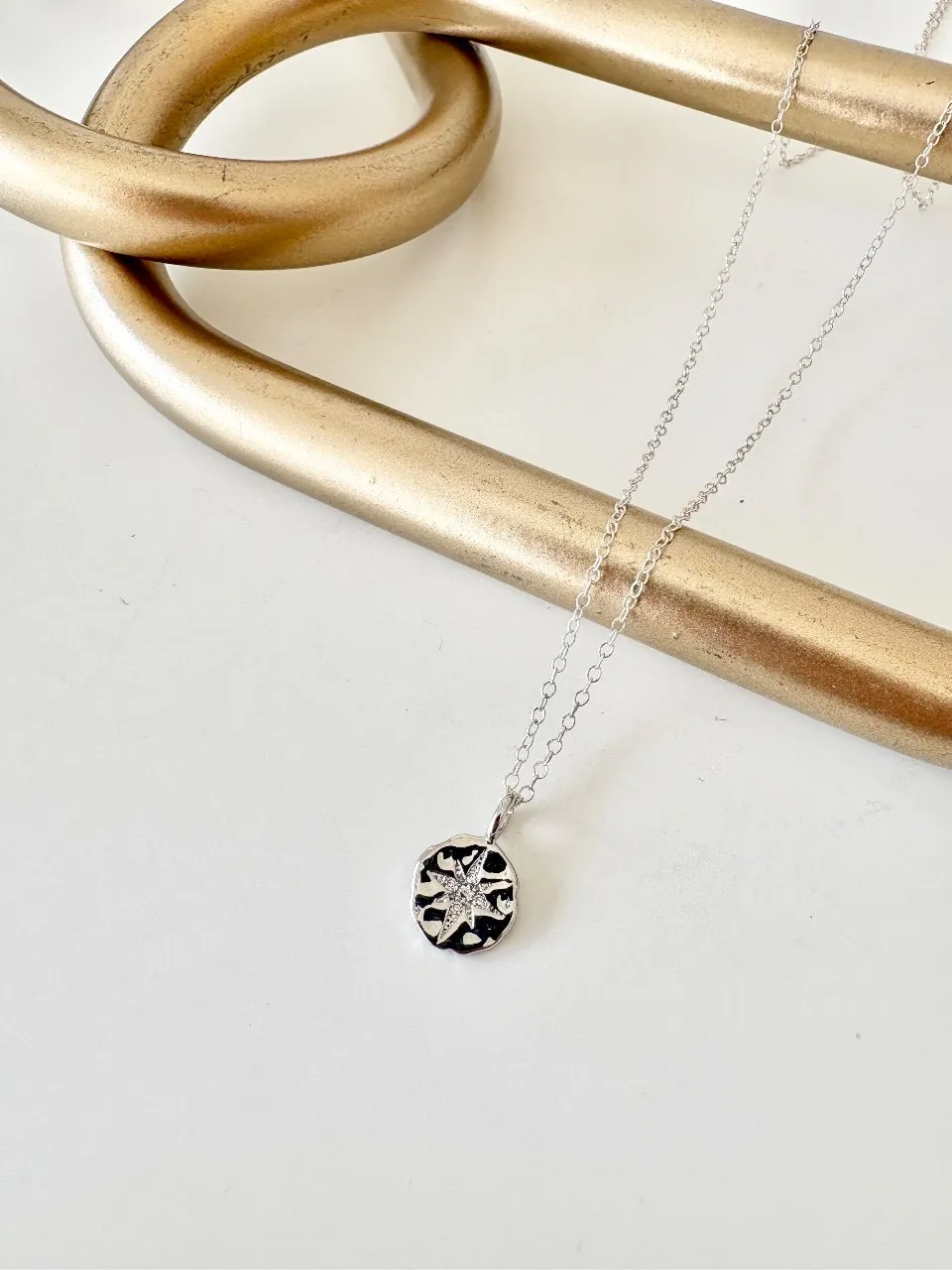 Sunburst Crystal Pendant Necklace — handmade by Dirty Bird Jewellery