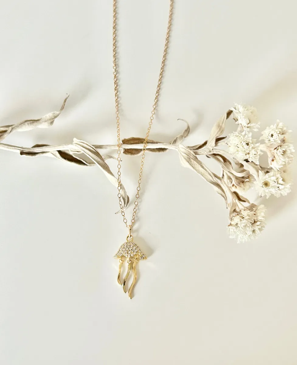 Jellyfish Necklace — handmade by Dirty Bird Jewellery