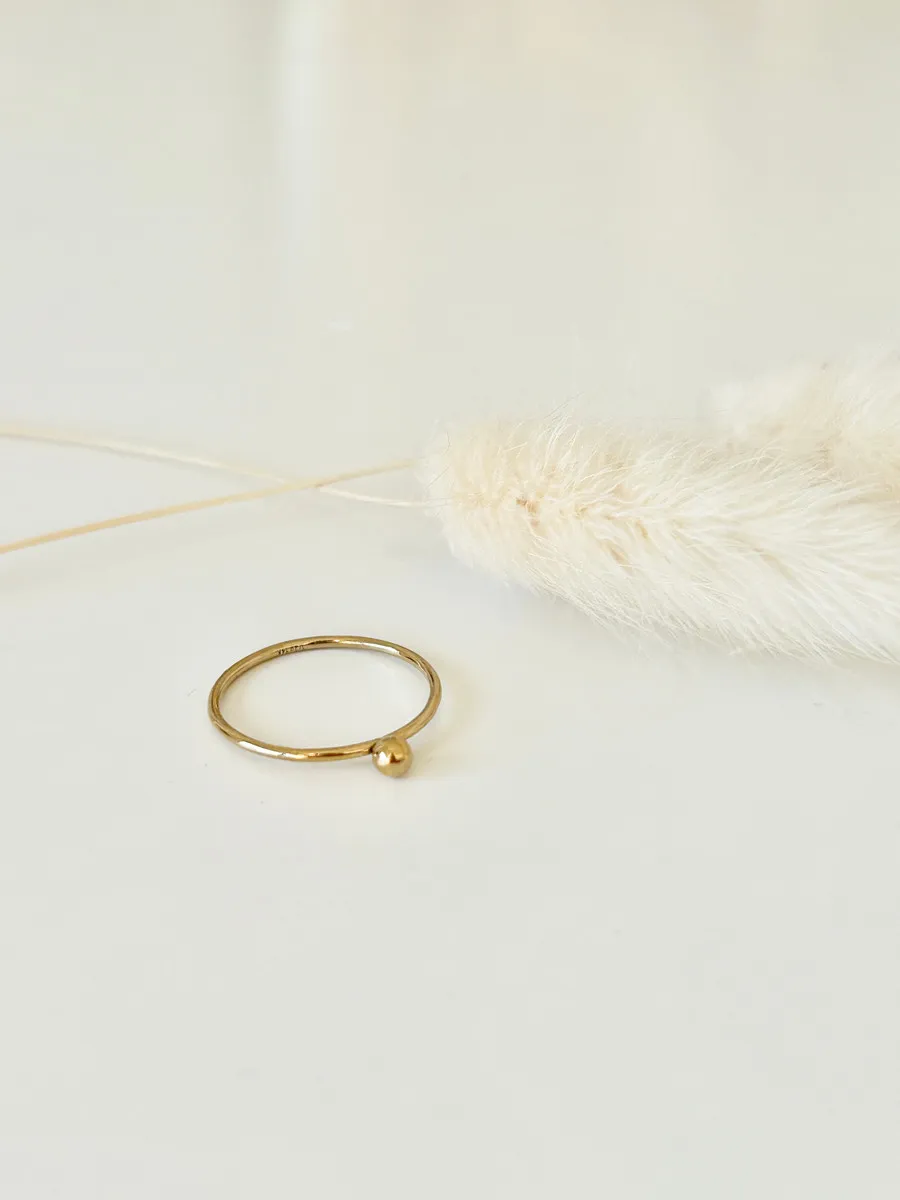 Gold Fill Ball Stacking Ring — handmade by Dirty Bird Jewellery