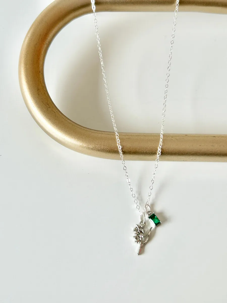 Flower & Stone Necklace — handmade by Dirty Bird Jewellery