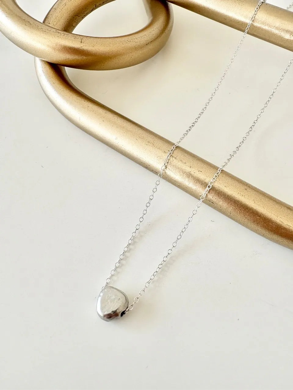 Silver Nugget Necklace — handmade by Dirty Bird Jewellery