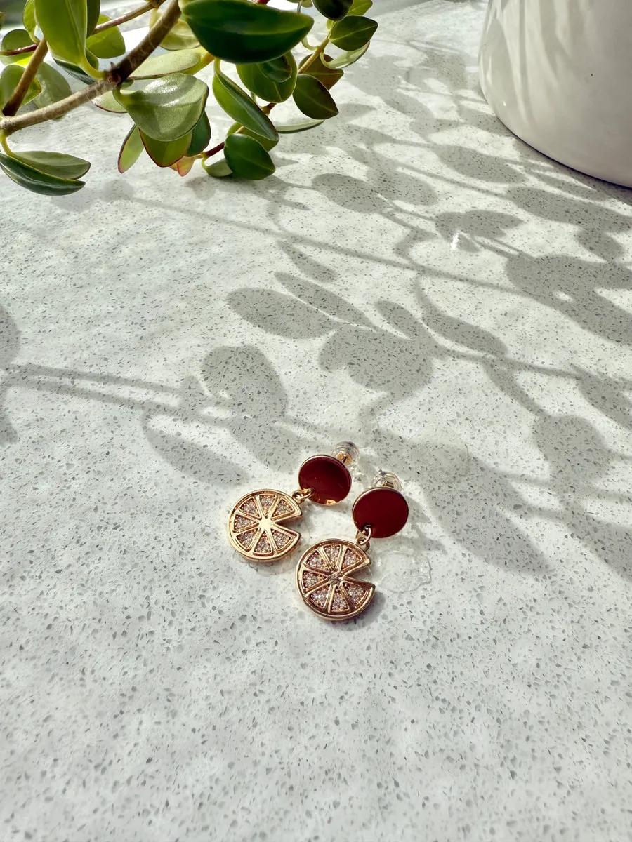 Orange Slice Earrings — handmade by Dirty Bird Jewellery