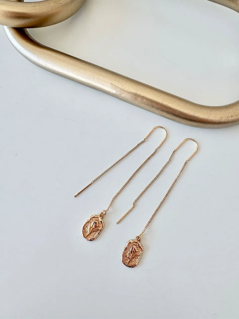 Tulip Threader Earrings — handmade by Dirty Bird Jewellery