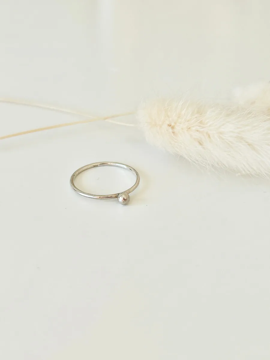 Sterling Silver Ball Stacking Ring — handmade by Dirty Bird Jewellery