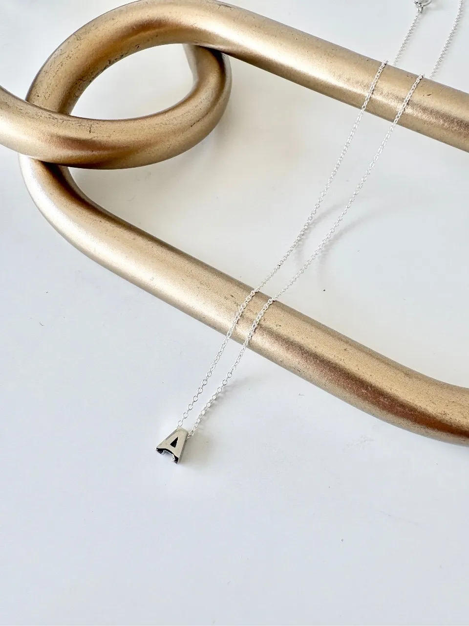 Initial A Necklace — handmade by Dirty Bird Jewellery