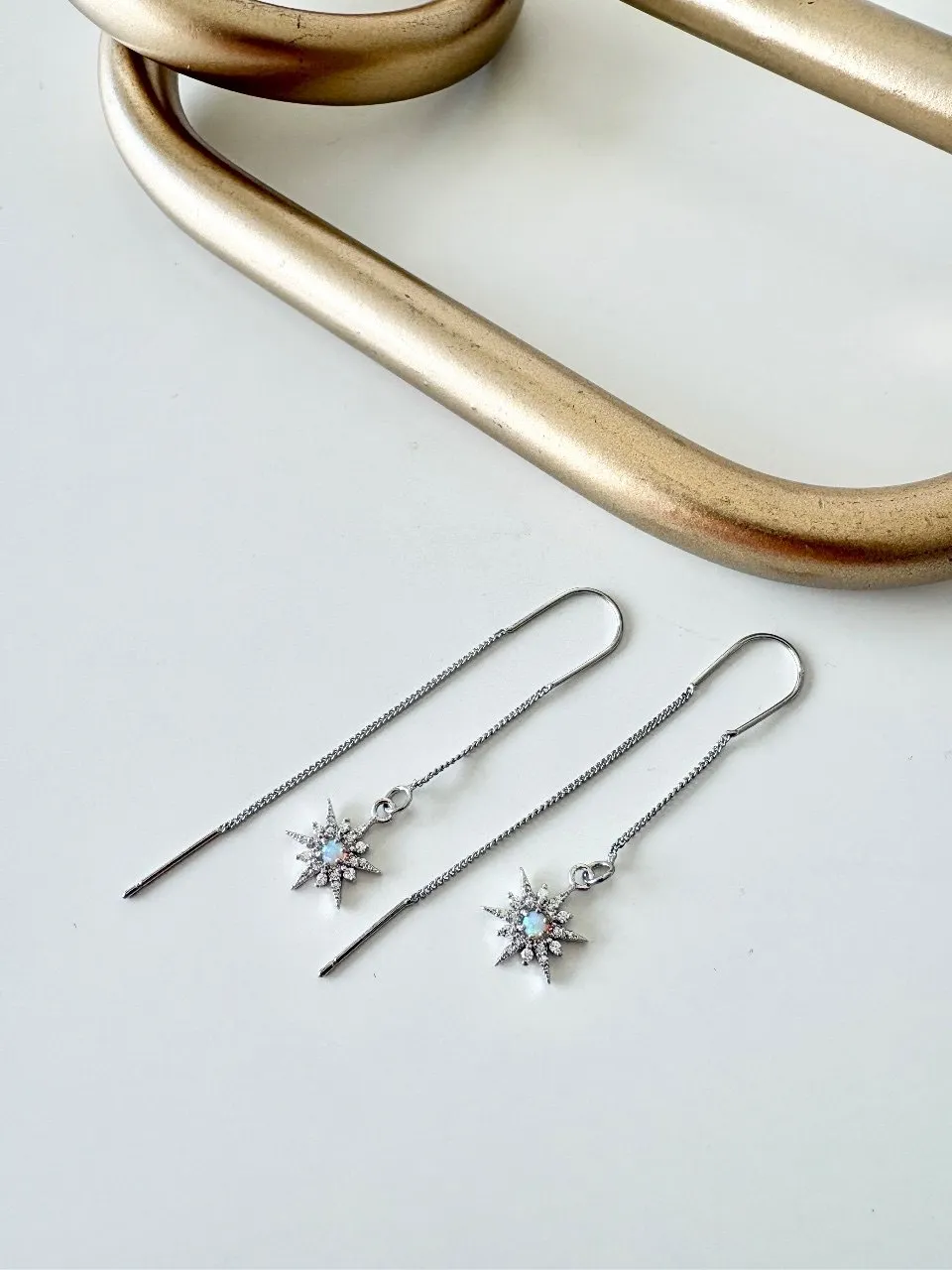 Starburst Threader Earrings — handmade by Dirty Bird Jewellery