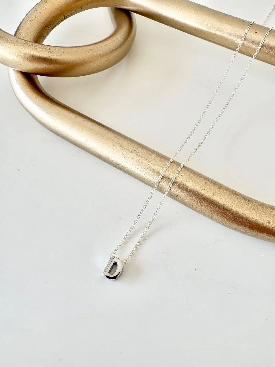 Initial D Necklace — handmade by Dirty Bird Jewellery