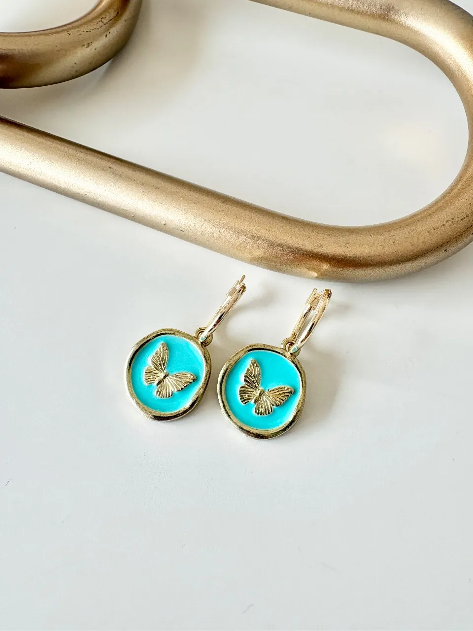 Stamped Butterfly Earrings — handmade by Dirty Bird Jewellery