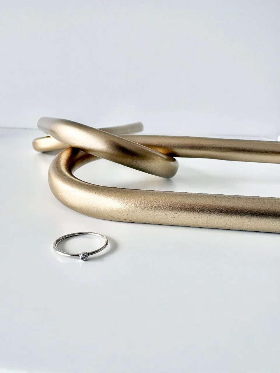 Sterling Silver Clear Stacking Ring Size 5 — handmade by Dirty Bird Jewellery