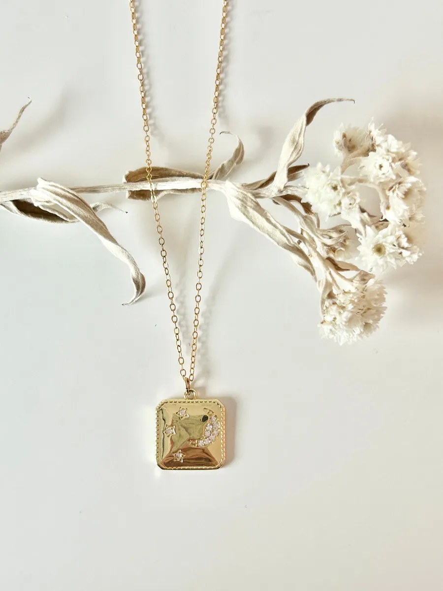 Square Moon Necklace — handmade by Dirty Bird Jewellery